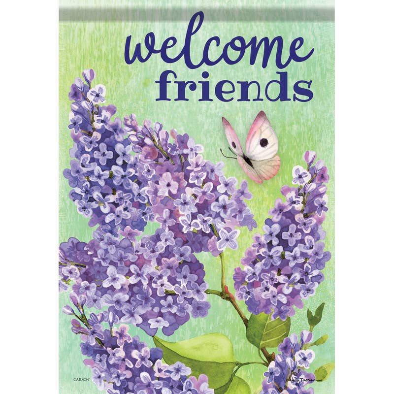 FlagTrends by Carson - "Lilac Welcome" Dura Soft™ Garden Flag