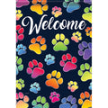 FlagTrends by Carson - "Welcome Paw Prints" Dura Soft™ Garden Flag