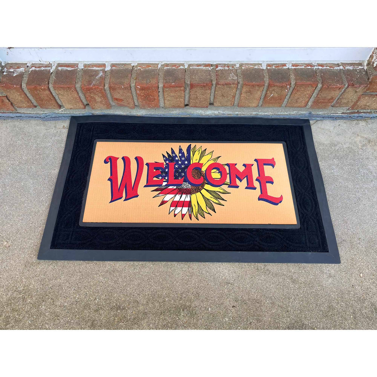 Doormat Insert Patriotic Sunflower