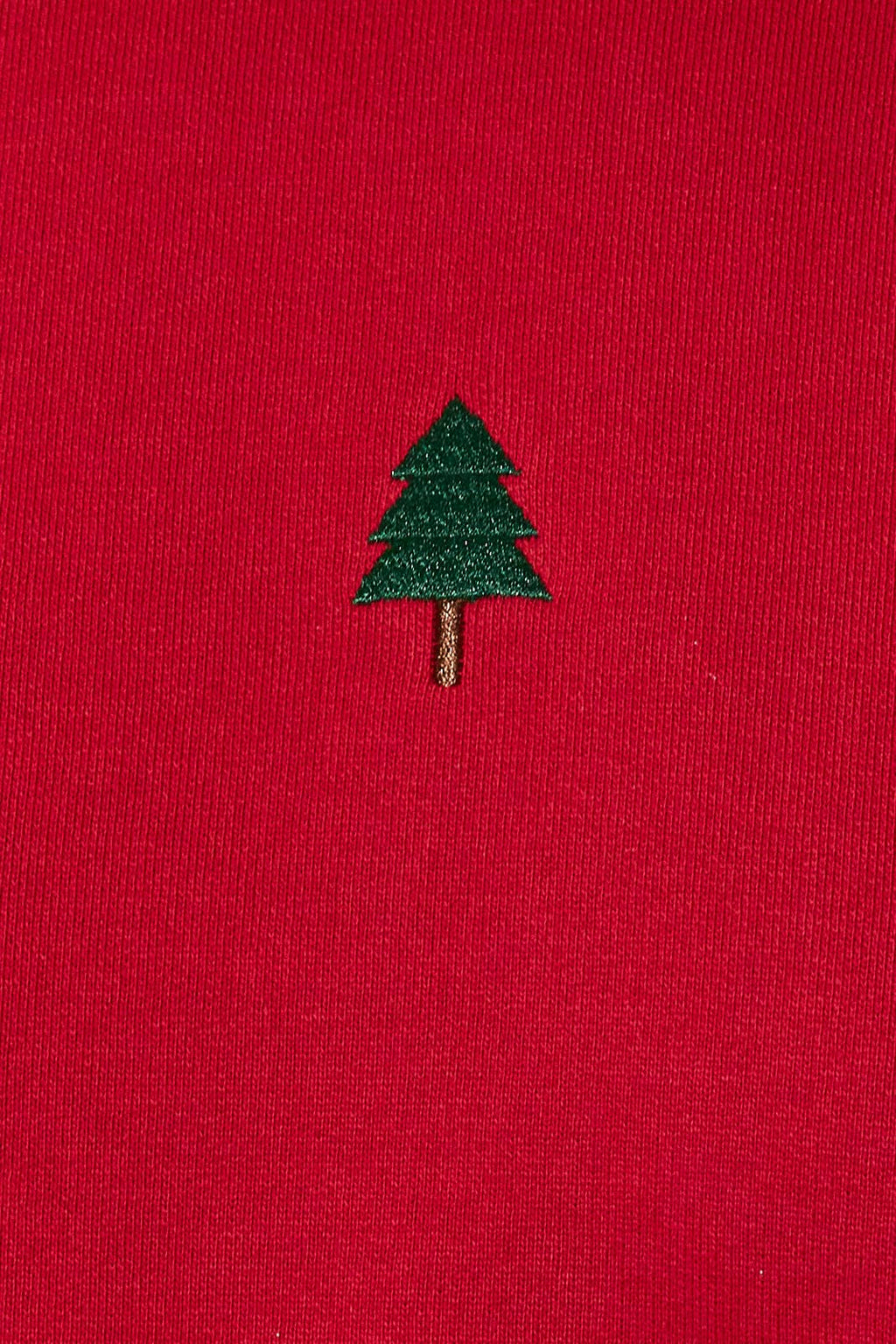 LE LIS - Christmas Tree Embroidered Oversized Sweatshirt