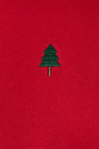 LE LIS - Christmas Tree Embroidered Oversized Sweatshirt