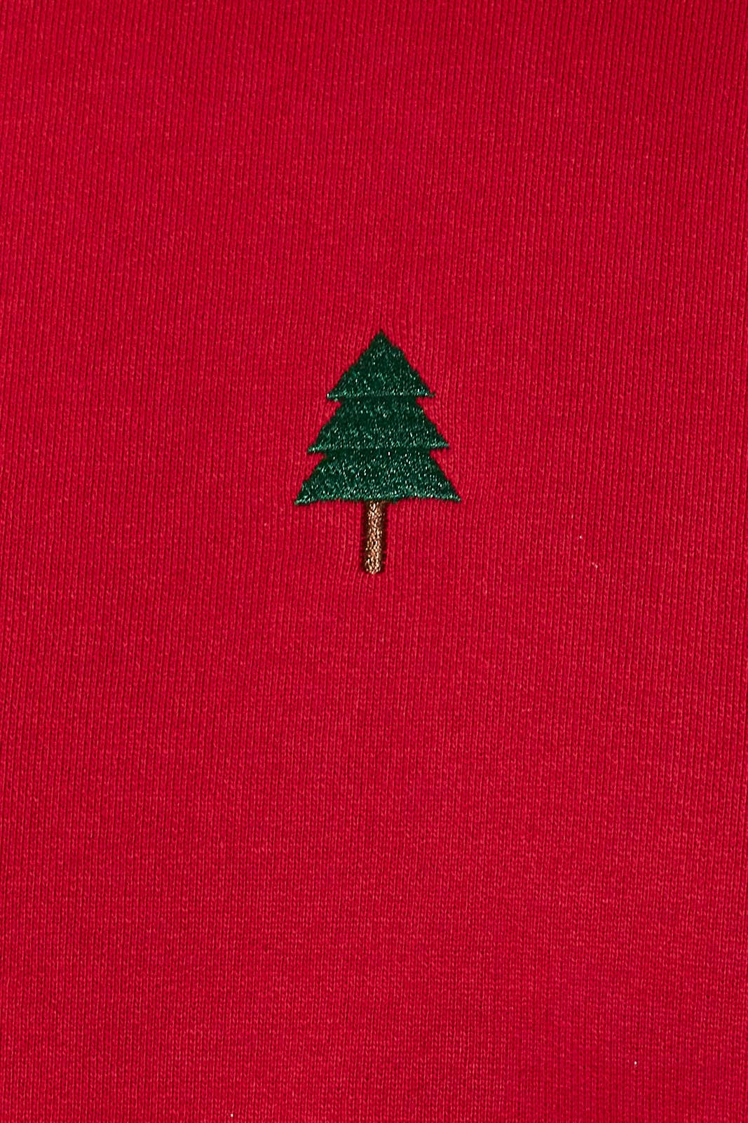 LE LIS - Christmas Tree Embroidered Oversized Sweatshirt