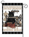 Happy Cow Lawn Decor - Cat Sewing Skills Garden Flag #G2135