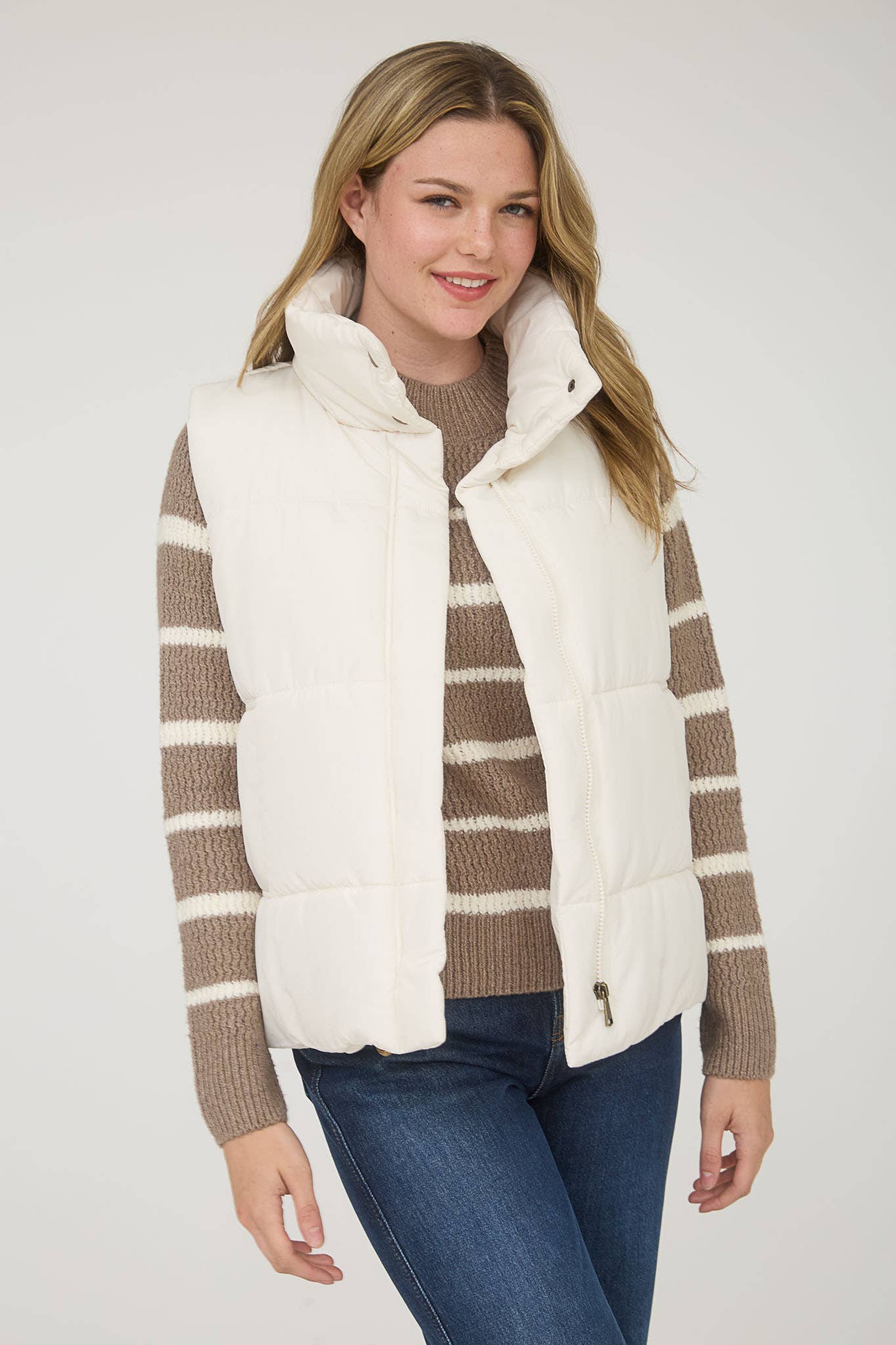 Misty SOLID ZIP UP PUFFER VEST