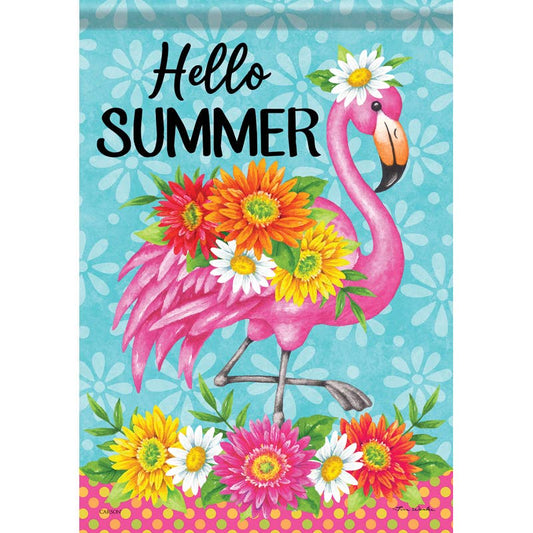 FlagTrends by Carson - "Flamingo Floral" Dura Soft™ Garden Flag