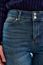 Judy Blue Jeans - HW Petite Flare Tummy Control Double Button WB