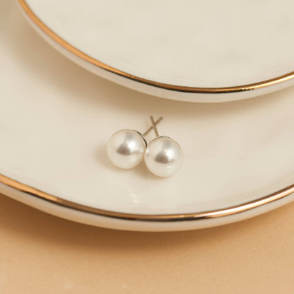 Howard's - Waterproof Earrings Faux Pearl in Stainless Steel Stud