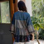 Artistic Fusion: Overdyed Jhabla Top With Emb