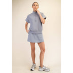 Rae Mode - MODAL SCUBA QUARTER ZIP SHORT SLEEVE TOP
