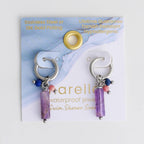 Howard's - Waterproof Earrings Amethyst Hoop Bar Narelle Gemstone