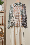 Mello. - Vintage Patchwork Plaid Shirt Jacket