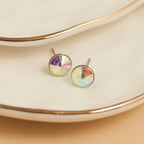 Howard's - Waterproof Earrings Rivoli Crystal Studs in Stainless Steel