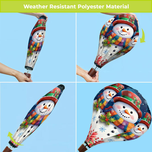 Briarwood Lane - Friendly Snowman Hot Air Balloon Spinner