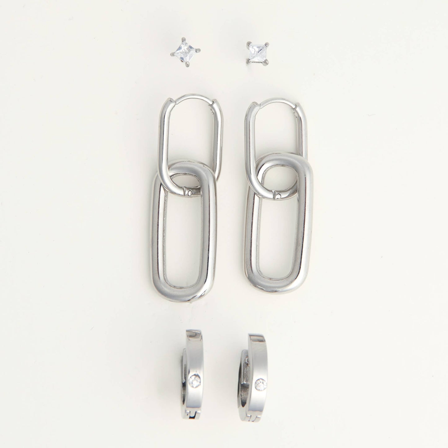 Howard's - Narelle Waterproof Double Linked Hoop Earring Trio