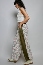 Pol Clothing - Relaxed Tapered Woven Drawstring Lightweight Waistband Pants