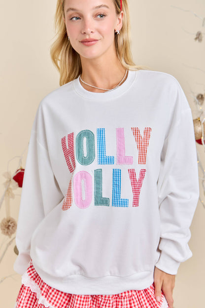 Main Strip - Holly Jolly Multicolor Gingham Pullover – Ready to Ship🎄