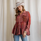 Young Threads - Limited Edition Sweater Knit Jhabla Top with Graceful Tiers