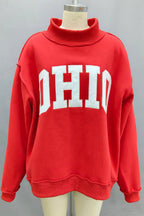 OHIO  'OHIO' Embroidered Mock Neck Sweatshirt (Copy)