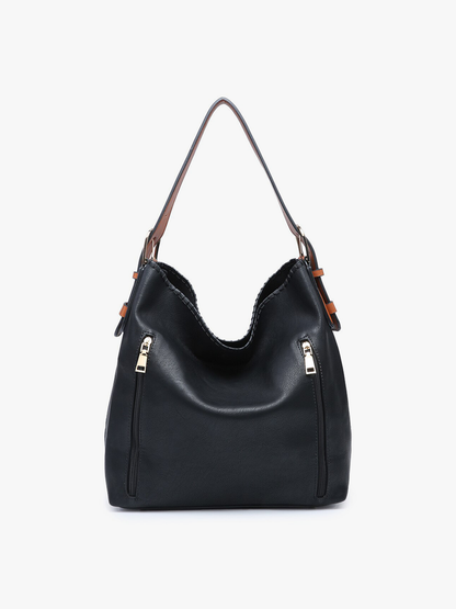 Jen & Co. - M1816A Alexa 2-in-1 Hobo Bag w/Dual Zip Compartments