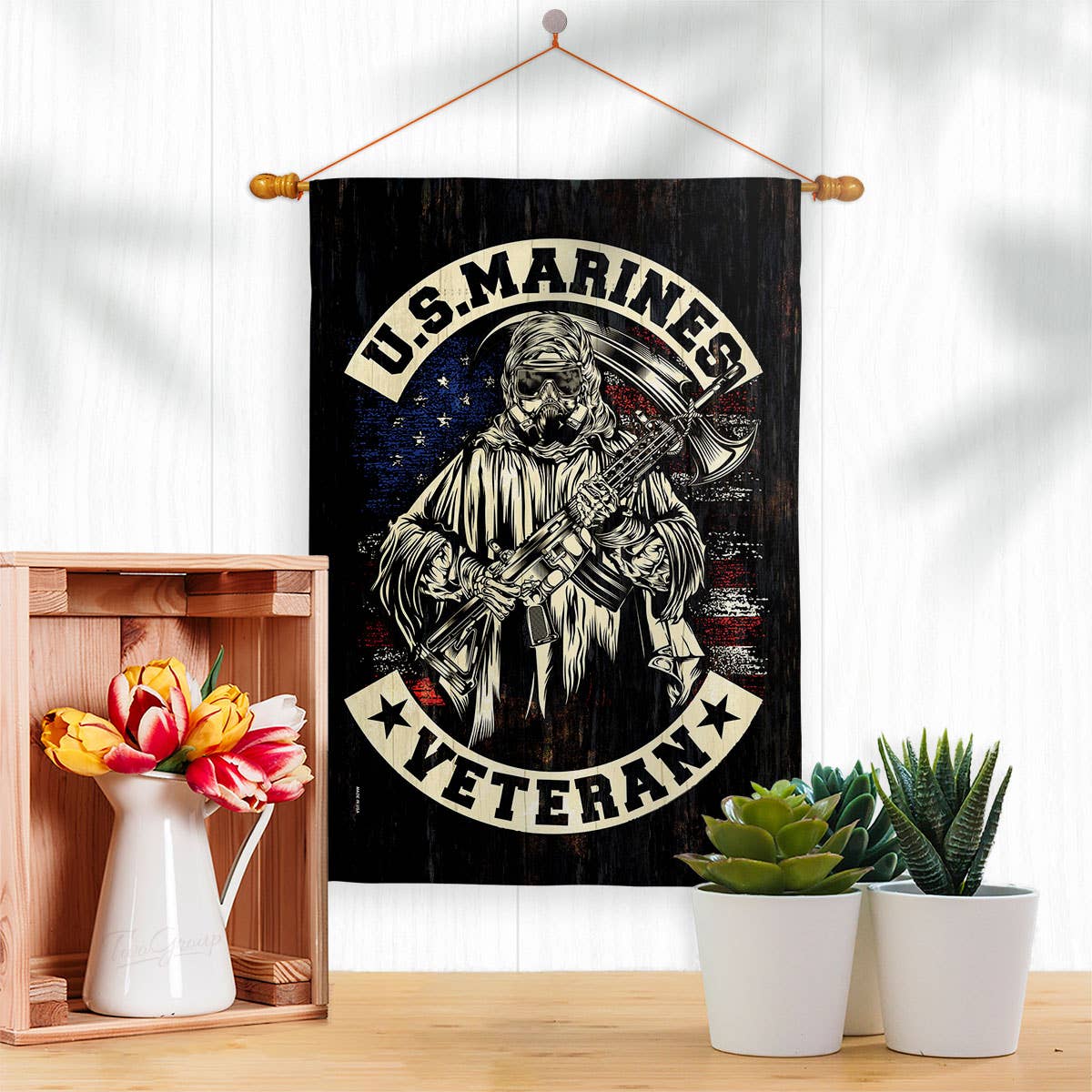 Marines Veteran Armed Forces Military Marine Corps US Flag