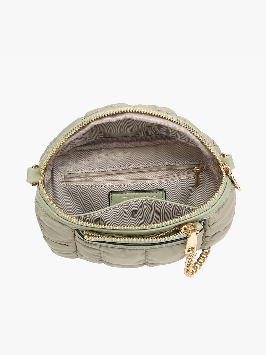 Jen & Co. - M2513 Mabel Quilted Nylon Belt Bag w/ Guitar Strap