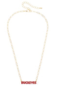 Canvas Style - Ohio State Buckeyes Puffy Nameplate Necklace