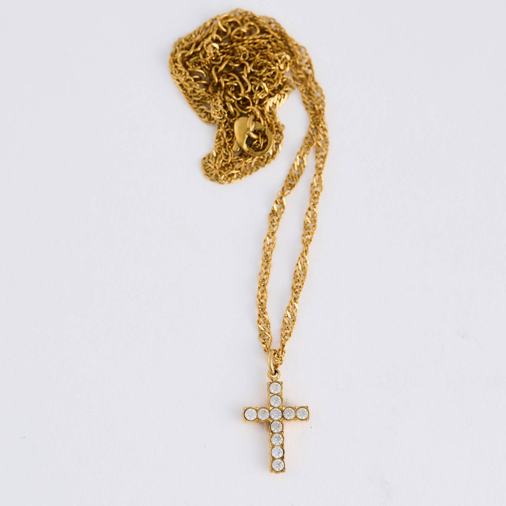 Howard's - Cross Necklace 16" Pave Pendant Waterproof Jewelry Narelle