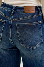 Judy Blue Jeans - HW "LUX" Retro Wide w/ Front Tab Closure DK Fade Indigo