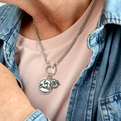 From The Heart - Ohio State Buckeyes Twist and Shout Necklace