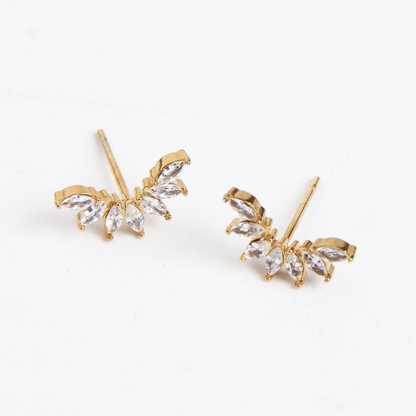 Howard's - Waterproof Earrings Mini Crawler Studs with Cubic Zirconia