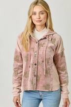 Festive Flower Embroidery Hoodie Jacket
