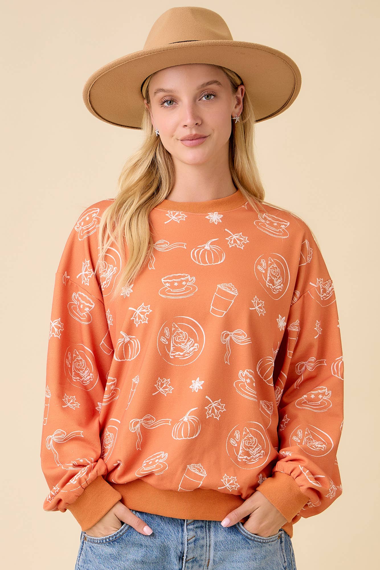 Main Strip - Pumpkin Spice Print Crewneck