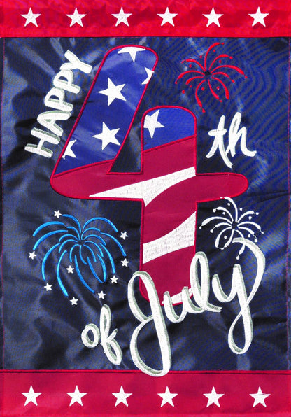 Flag Happy 4Th Of July Burlap