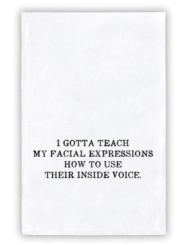 30 X 30 Towel - Teach Facial Expressions Inside Voice