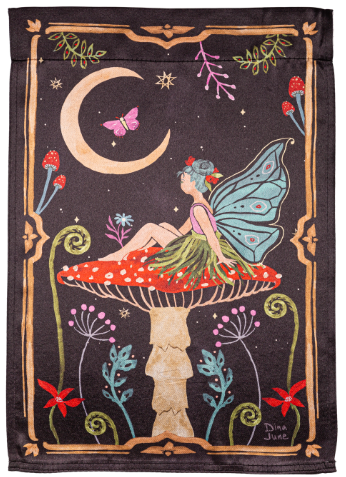 Fairy Wonderland Reversible Lustre Garden Flag