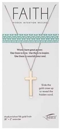 Cross Necklace With Hidden Message 28"+2" Extender