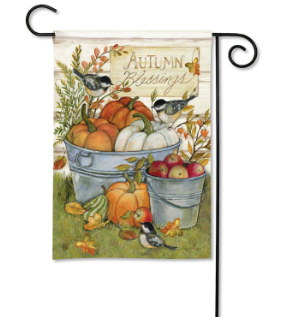 Fall Buckets Garden Flag