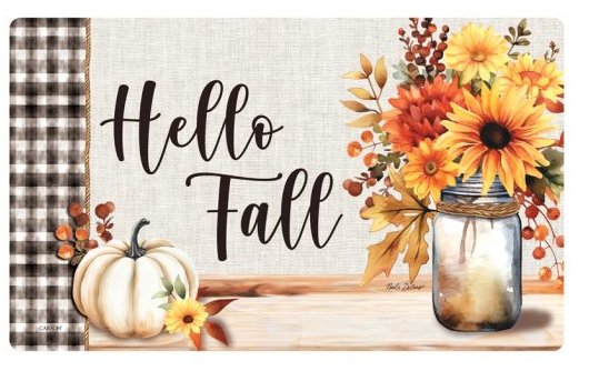 Fall Floral Jar Mat