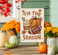 Fall Icon Season Burlap Flag