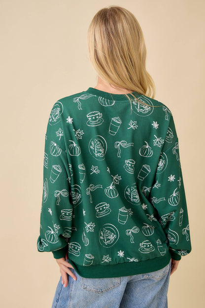 Main Strip - Pumpkin Spice Print Crewneck