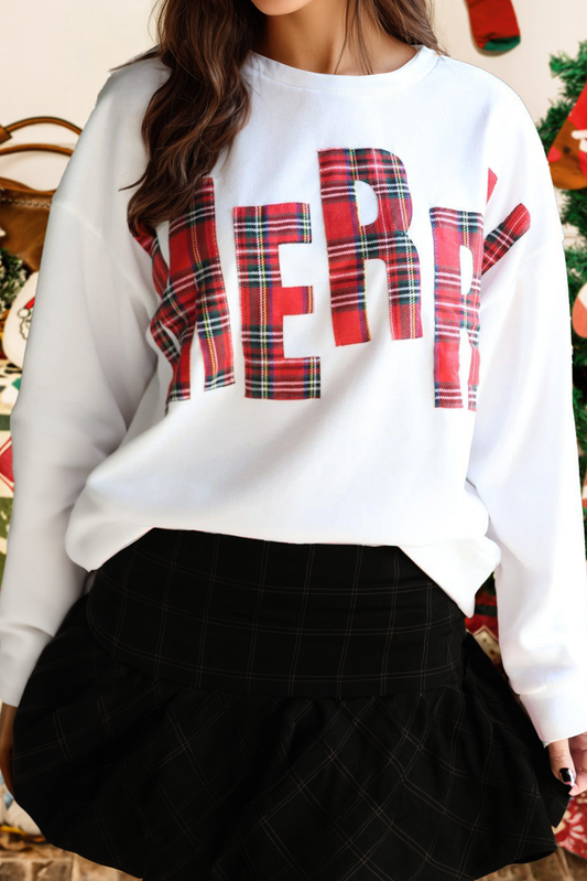 W Plaid MERRY Christmas Vacation Sweatshirt