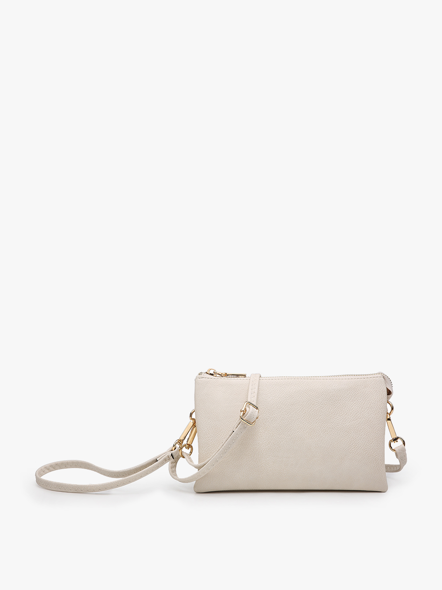 Jen & Co. - M013 Riley Monogrammable 3 Compartment Crossbody/Wristlet