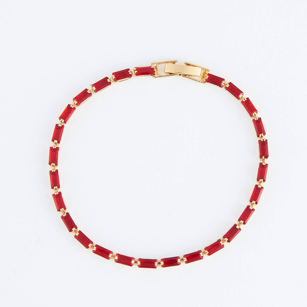 Howard's - Stella Holiday Baguette Gemstone Tennis Bracelet