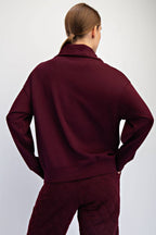 Rae Mode - MODAL SCUBA QUARTER ZIP FUNNEL NECK PULLOVER