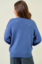 HOWDY' EMBROIDERED ROUND NECK OVERSIZED SWEATER