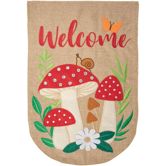 FlagTrends by Carson - "Mushrooms" Double Applique Garden Flag