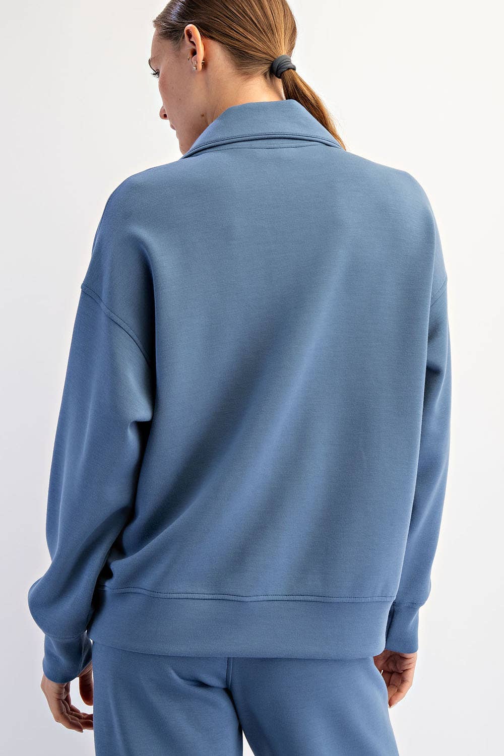Rae Mode - MODAL SCUBA QUARTER ZIP FUNNEL NECK PULLOVER