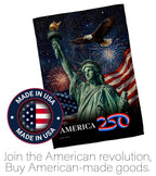 America 250 Flag Statue of Liberty USA 250th Home Decor