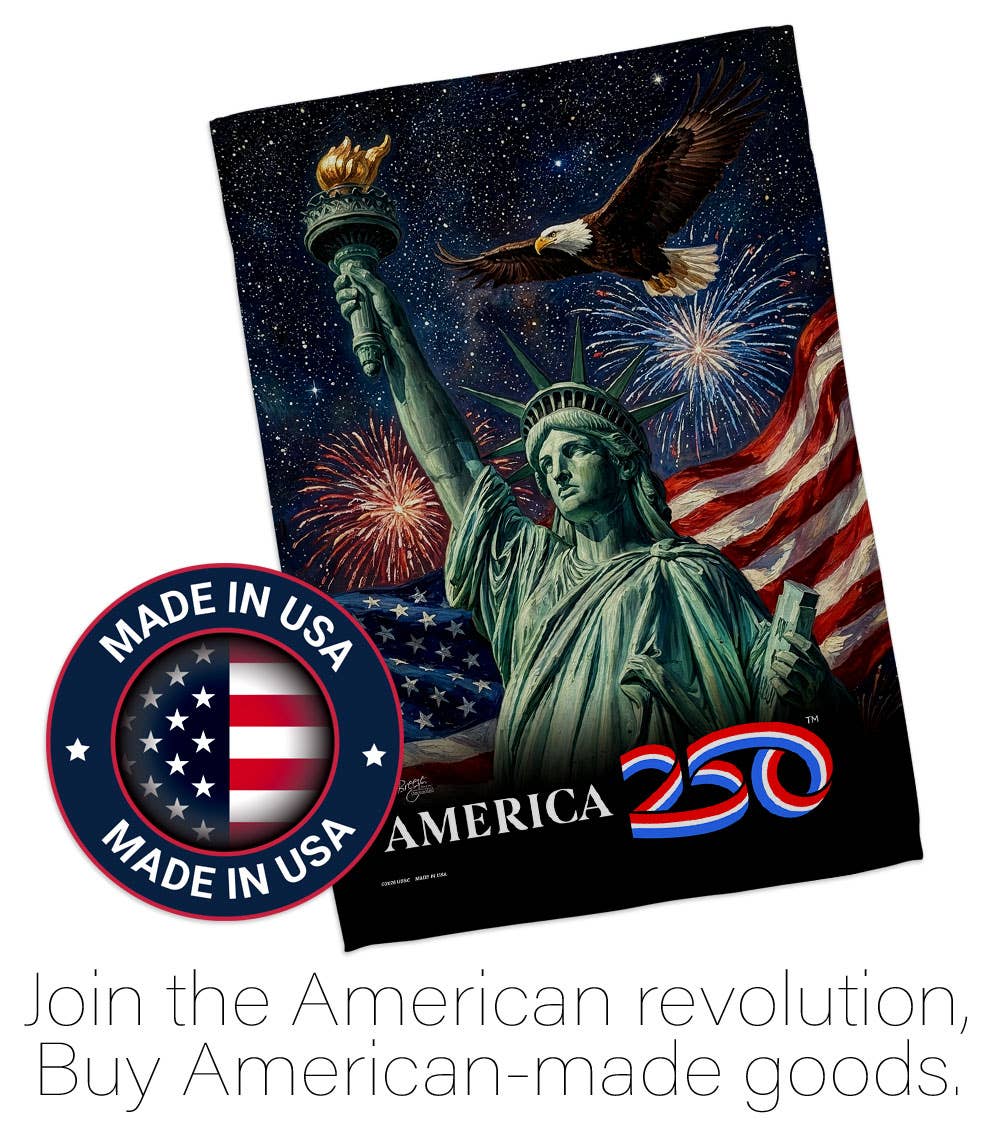 America 250 Flag Statue of Liberty USA 250th Home Decor