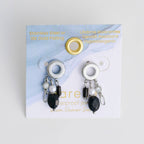 Howard's - Waterproof Earrings Drop Black Agate Jewelry Narelle Post